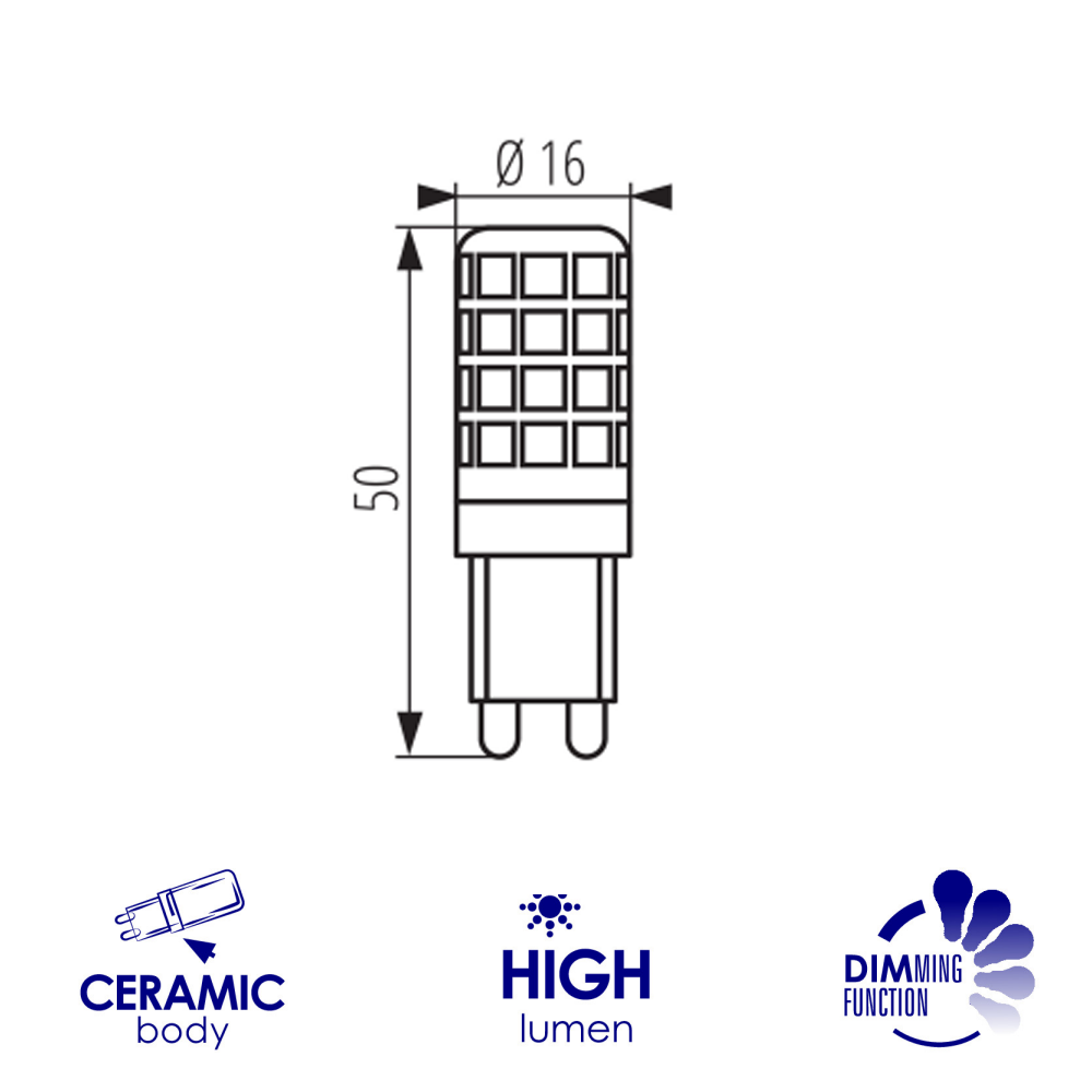 Kanlux ZUBI  4W G9 LED Dimmable Bulb – WW,  CW & NW