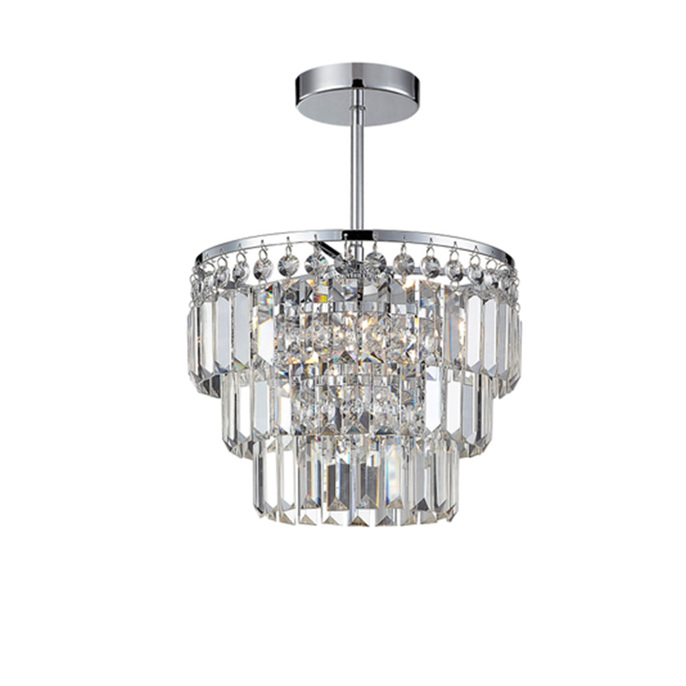 FORUM Belle Crystal Chisel Cut Bars Semi Flush Ceiling Mounted IP44 (Copy)