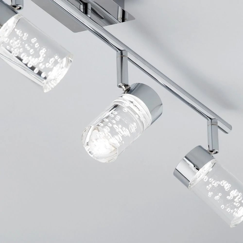 FORUM Felix Bubble 4LT Ceiling Mounted LED Bar Chrome IP44