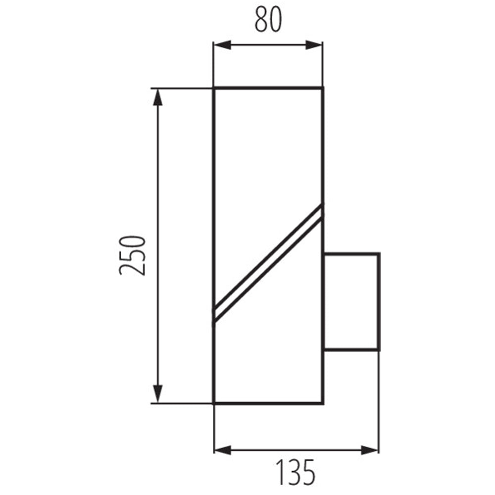 Kanlux LAVEN EL 25 GR Wall-Mounted Outdoor Light | Elegant Graphite Finish, E27 LED, Waterproof IP44