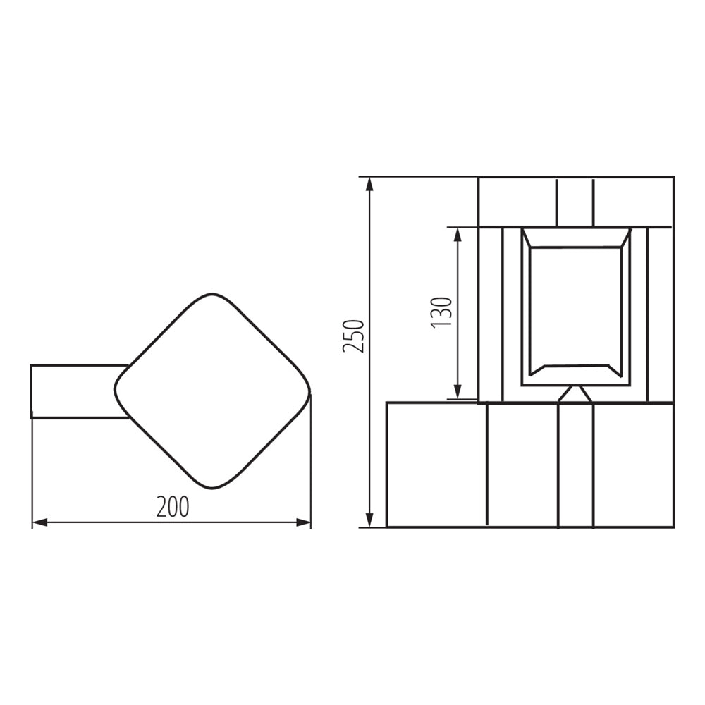 Kanlux 36552 PEVO EL 25 GR - Compact Wall Mounted GX53 Outdoor Waterproof IP44 Light