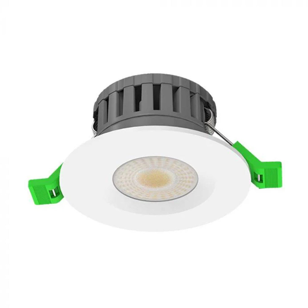 V-TAC VT-DL0508 4-in-1 CCT Dual Wattage Fire Rated Round LED Dimmable Downlight – IP65 Rated