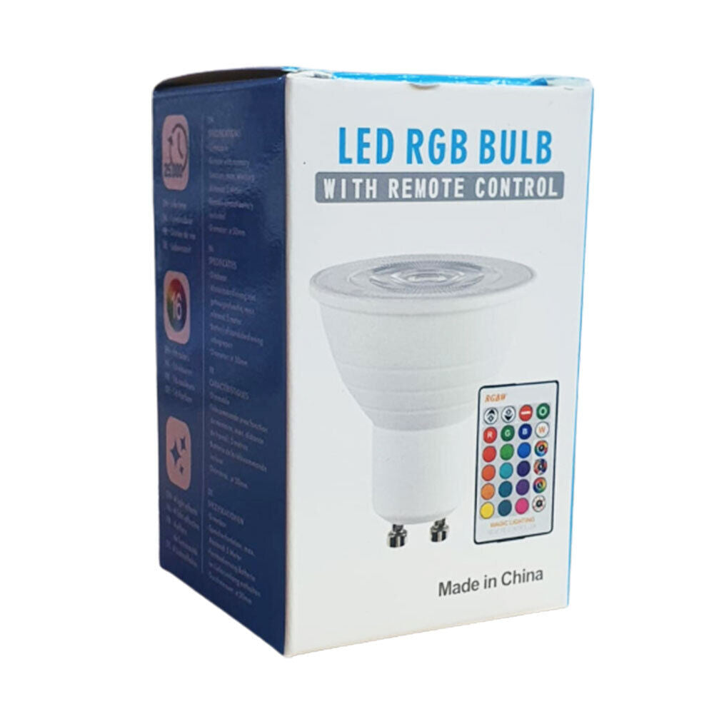 thumbnail image 2 of YAYZA! GU10 RGB LED Light Bulb – Dimmable, Colour Changing, 6W, 50W Equivalent, Multicolour 2 of 6