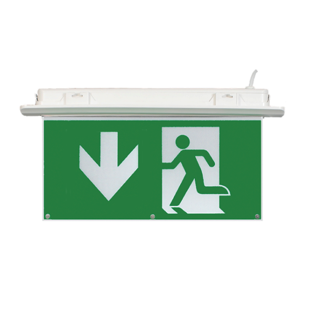 LED Emergency Lighting Exit Sign Bulkhead Maintained Non-Maintained Twinspot