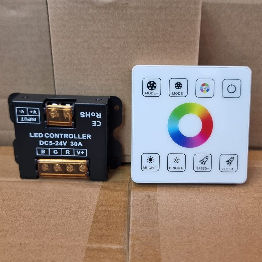 RGB Touch Panel Wall Mounted Dimmer Switch Remote Control 240v LED Str
