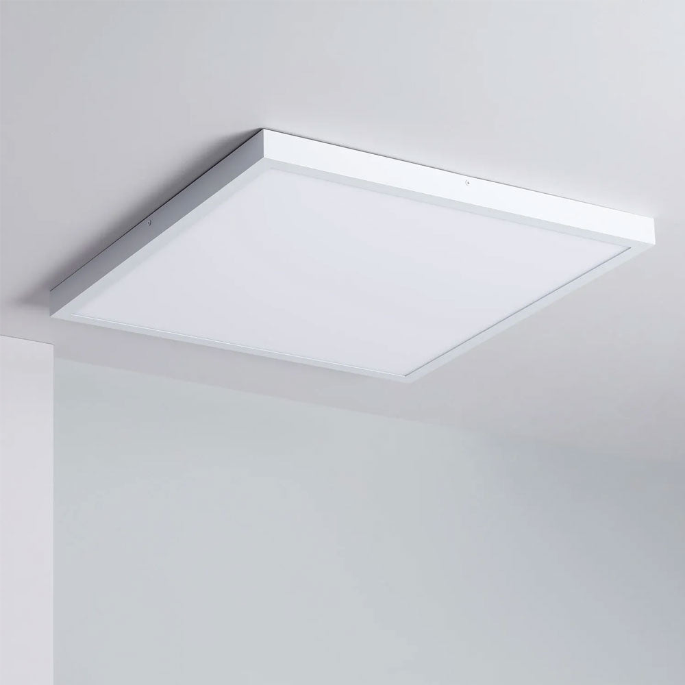 48W 600x600 surface mounted LED panel light with square white ceiling frame