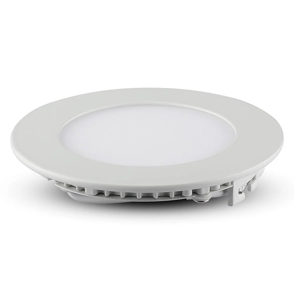 V-TAC VT-307 3W Round Recessed Slim LED Ceiling Panel Light - 6400K Daylight White