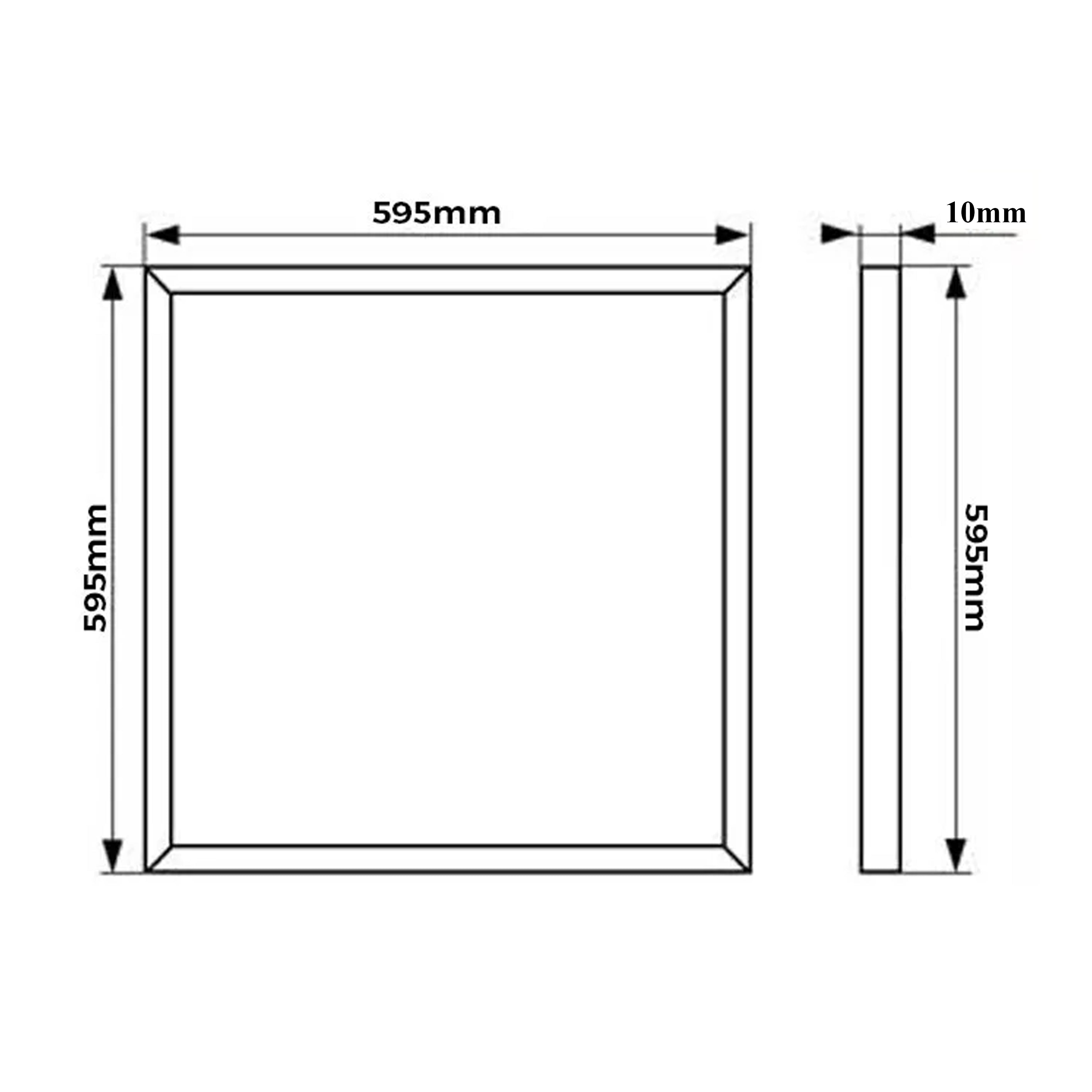 48W 600x600 LED Panel Light – Daylight White 6500K Flat Suspended Ceiling Panel with Emergency Power Battery Backup