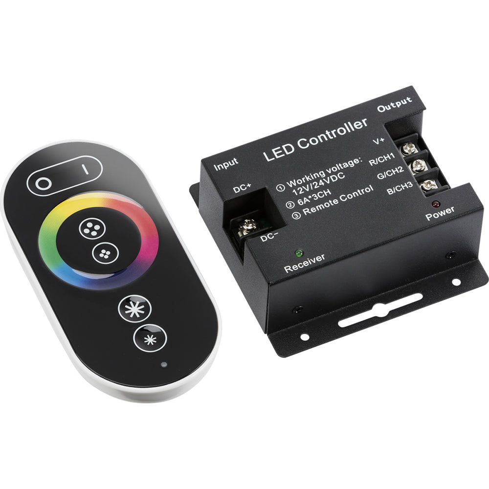 Knightsbridge 12V / 24V RF Controller and Touch Remote - RGB - Multi Colour Changing