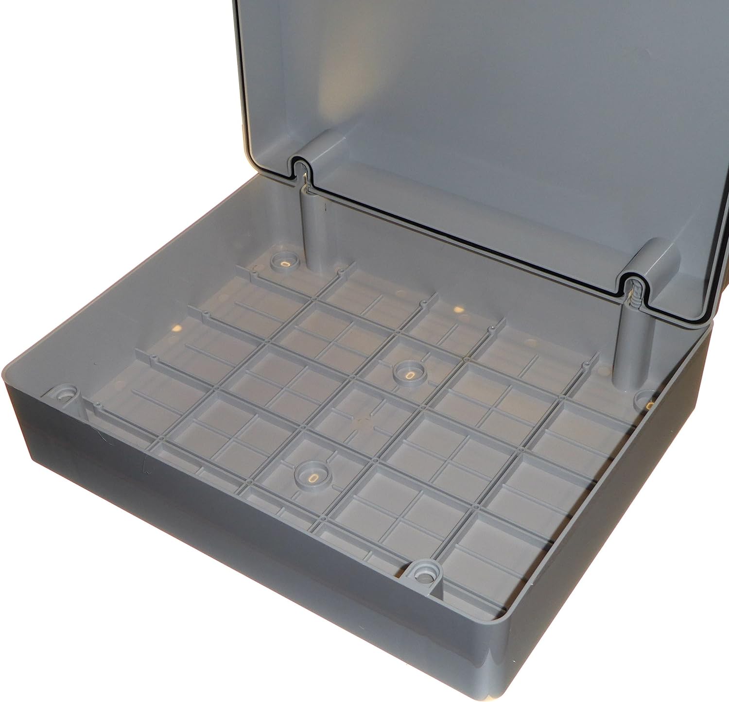 ESR B460 460mm x 380mm x 120mm Extra Large Junction Box Plastic PVC IP56 Weatherproof Waterproof Electrical Enclosure with Plain Sides & Hinge Indoor Outdoor