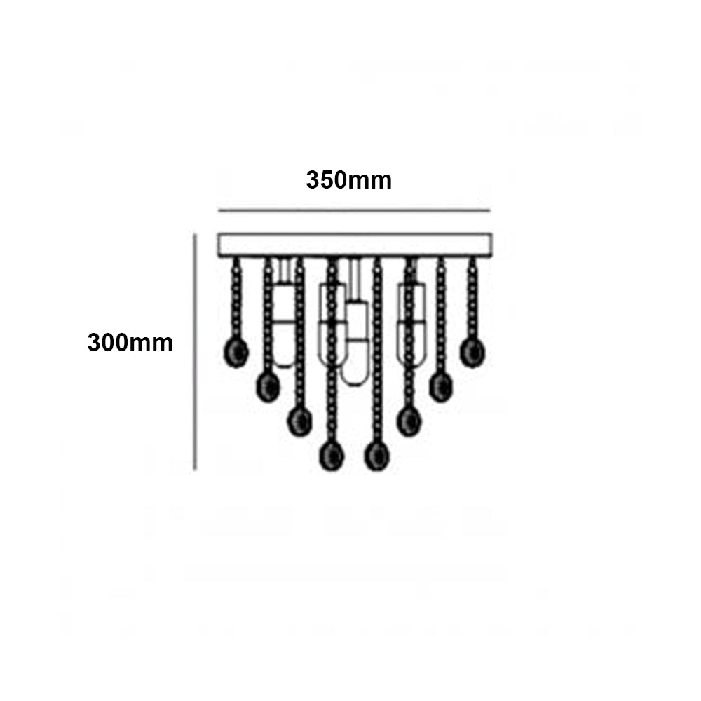 FORUM Celeste 9LT Flush Ceiling Mounted Chandelier G9-IP44