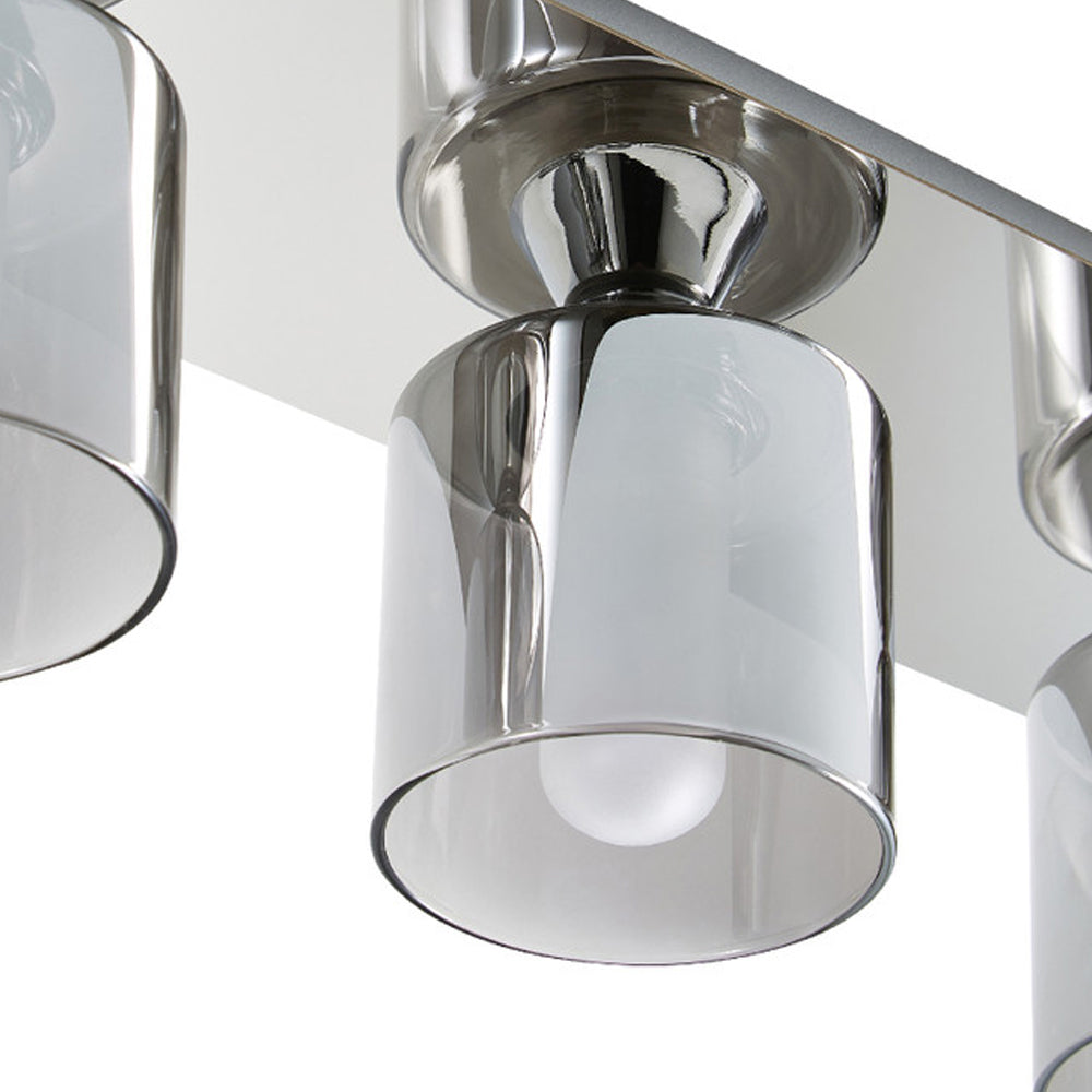 FORUM Patras 4LT Ceiling Flush Bar Light Chrome G9-IP44