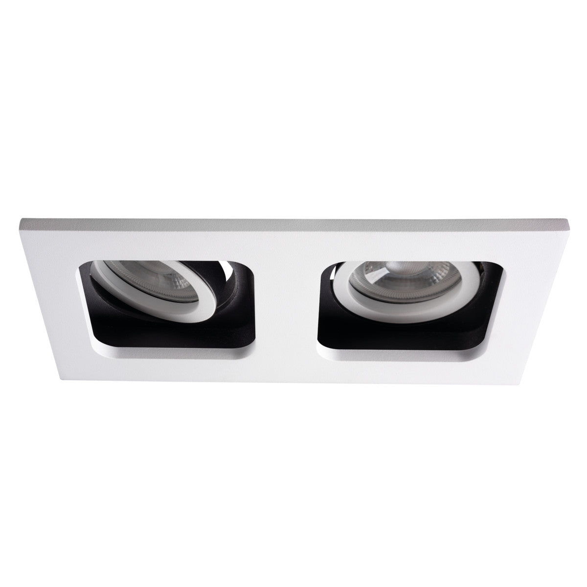 Kanlux REUL Ceiling Recessed Mounted GU10 Square Single Double Spot Light Fitting Lighting