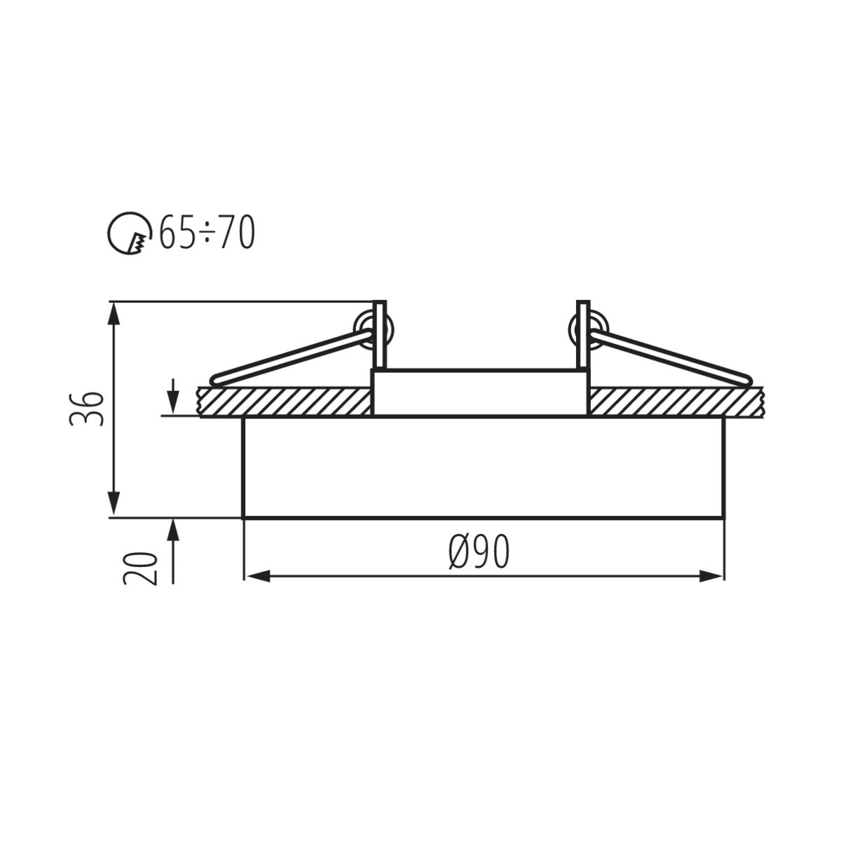 Kanlux MORTA Ceiling Recessed Mounted Round Square GU10 Spot Light Fitting