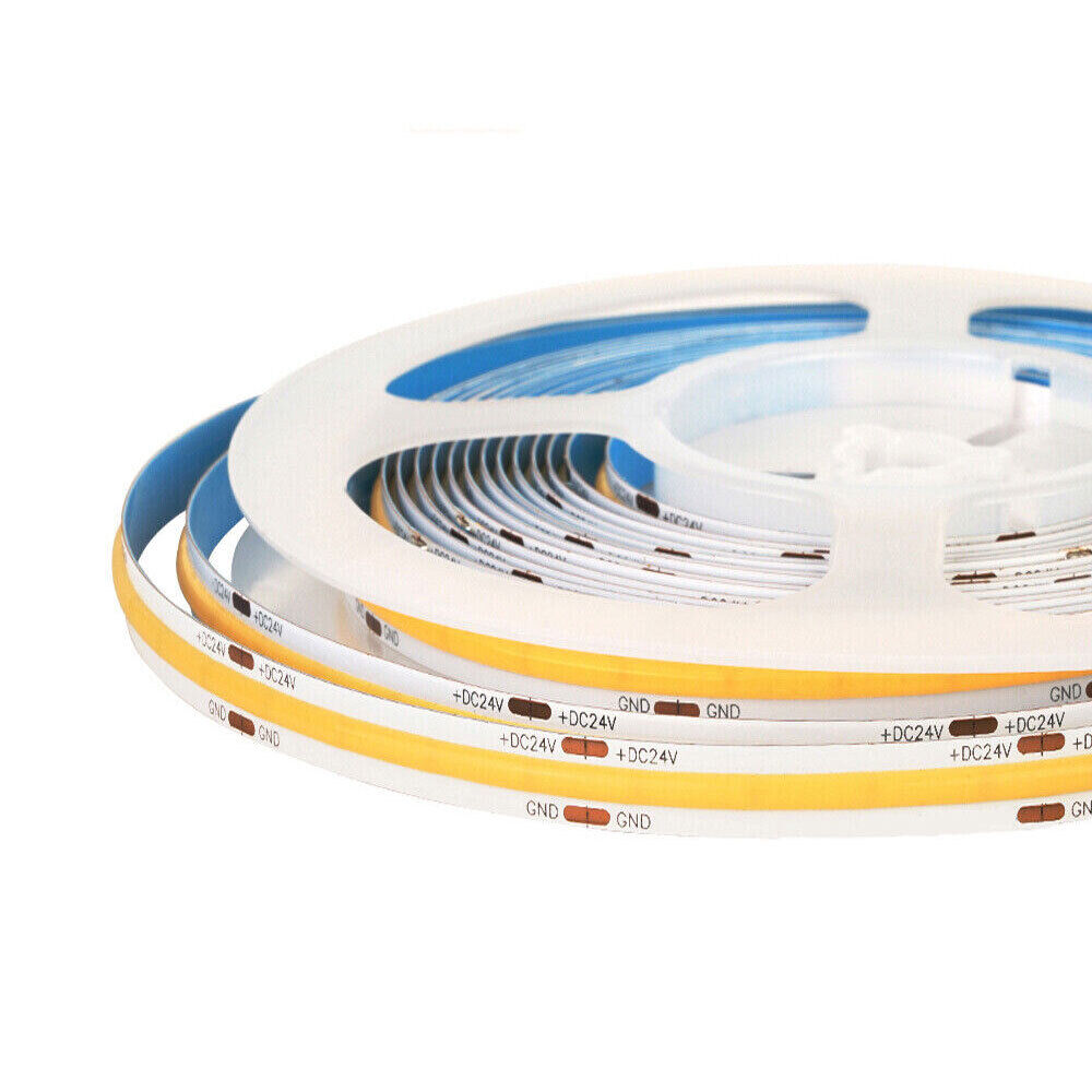 Manningham 24V 11w/m 25meter Roll 8mm 55W White LED COB Dotless Striptape - IP00 Indoor - Choice of Warm WW Cool White CW - Full Room Roll