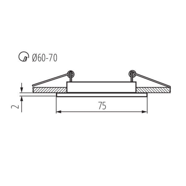 Kanlux NAVI Ceiling Recessed Mounted GU10 Spot Light Fitting Fixed Tilt