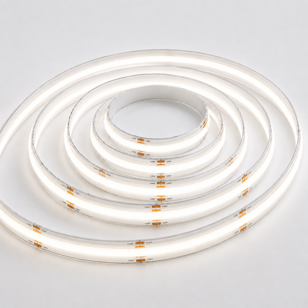 24V COB LED Strip Light Neutral White 4000K – IP68 Waterproof Dotless Super Bright Self-Adhesive LED Tape, 1m–100m