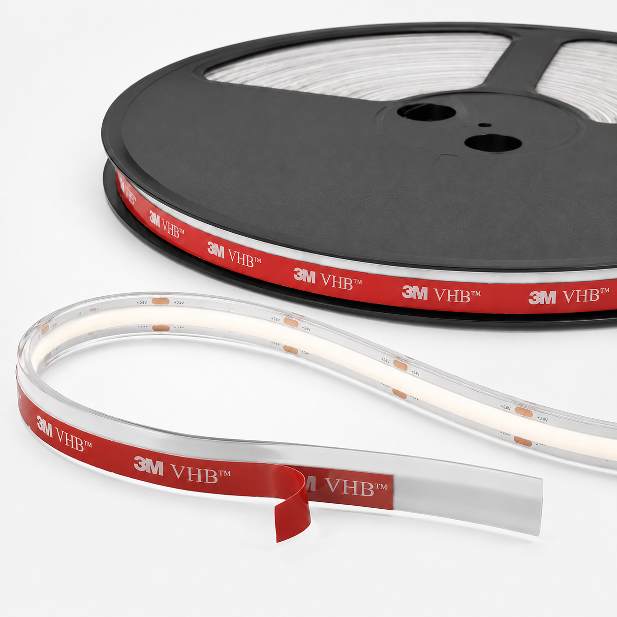24V COB LED Strip Light Neutral White 4000K – IP68 Waterproof Dotless Super Bright Self-Adhesive LED Tape, 1m–100m