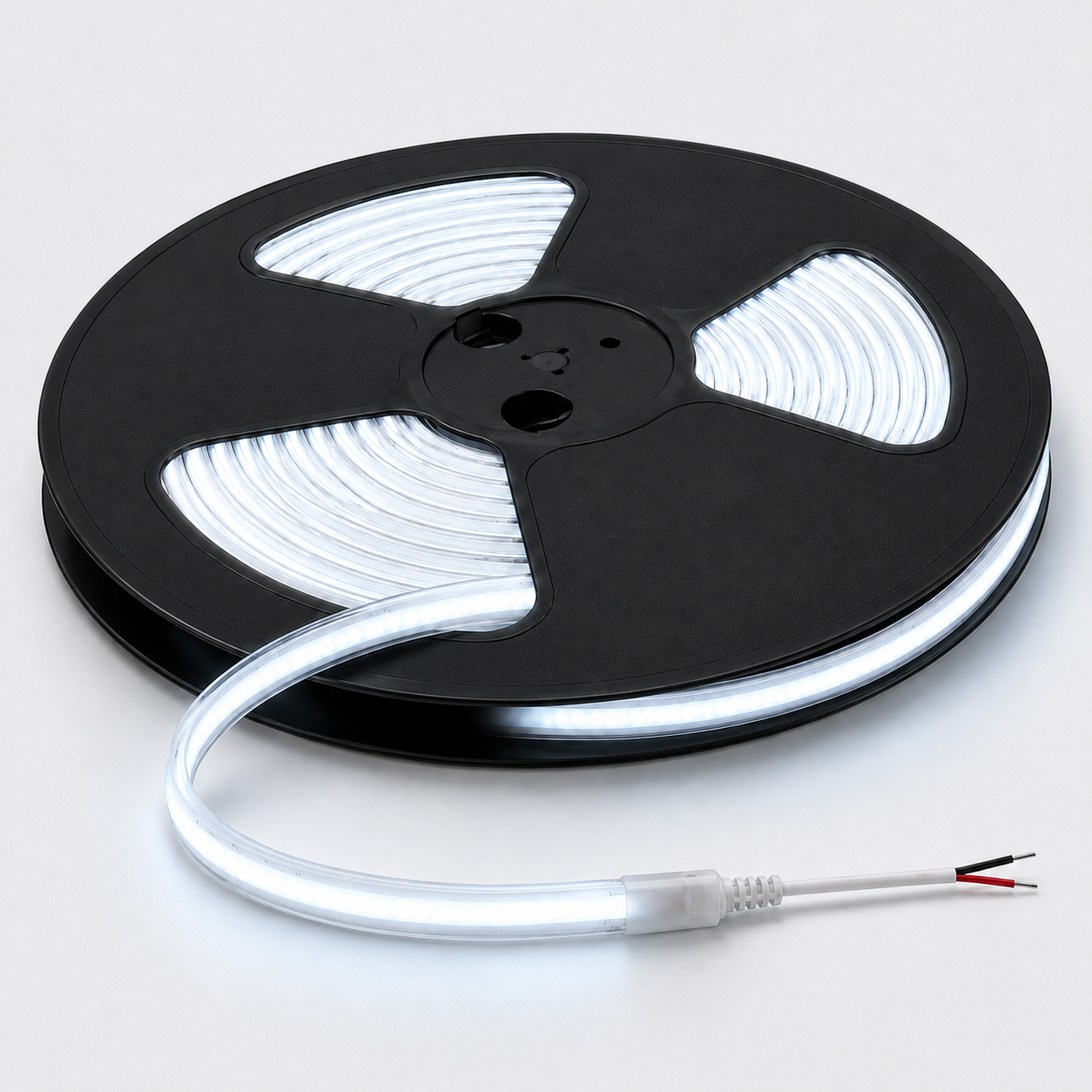 24V COB LED Strip Light Cold White 6500K – IP68 Waterproof Dotless Super Bright Self-Adhesive LED Tape, 1m–100m
