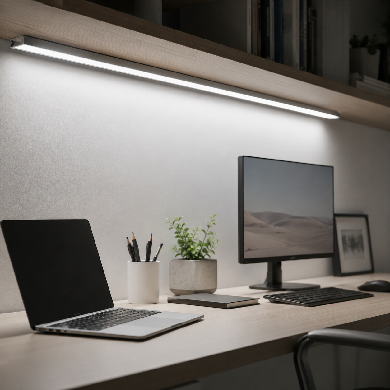 Surface Mounted Aluminium LED Strip Profile with Opal Diffuser – 2M Lengths | 2M–100M Kits