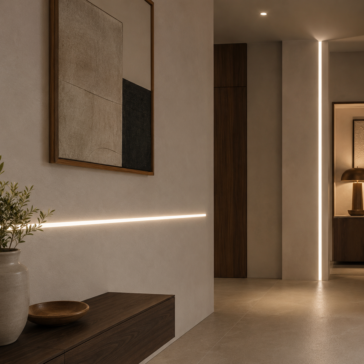 Silver Recessed Aluminium LED Strip Profile with Milky Diffuser – 2M Lengths | 2M–100M Kits