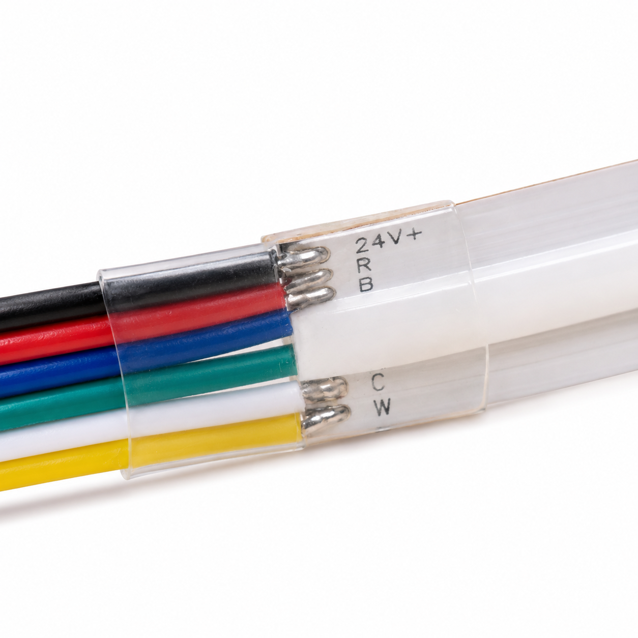24V RGB+CCT COB LED Strip Light – Colour Changing Dotless Tape, Tunable White 2700K–6500K, 1m–100m
