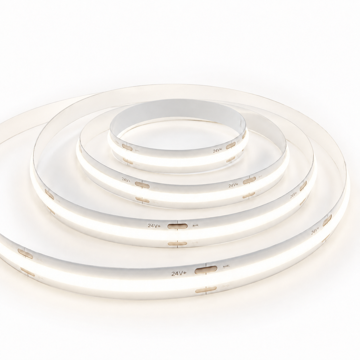 24V COB LED Strip Light Natural White 4000K – Dotless Super Bright Self Adhesive LED Tape, 1m–100m