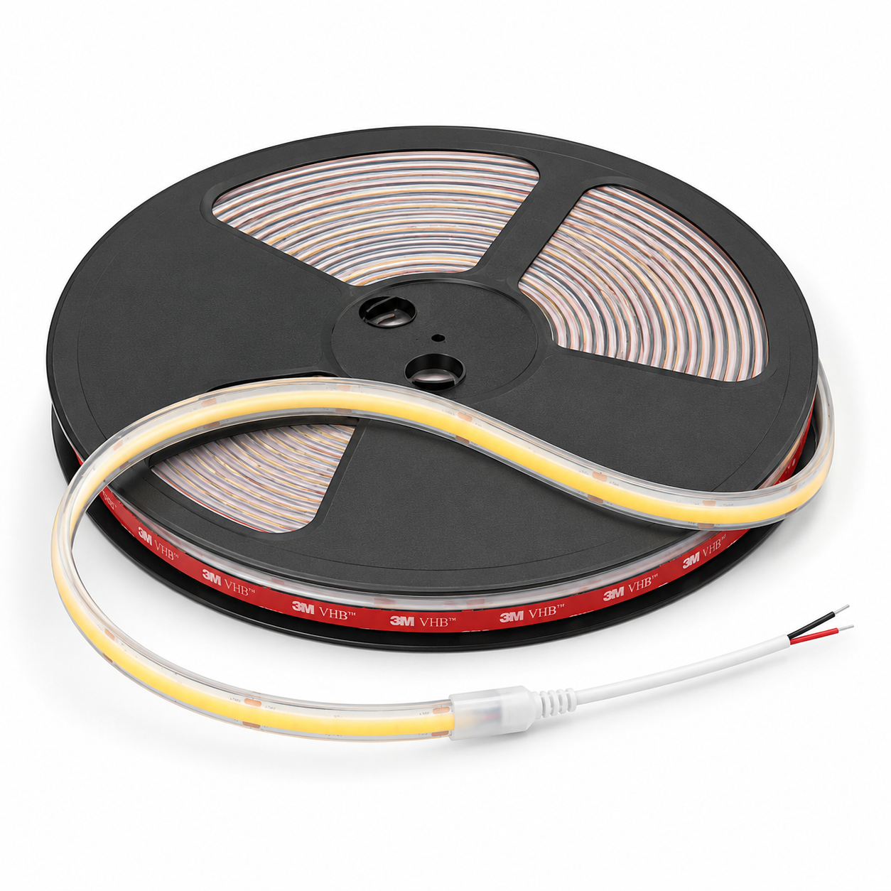 24V COB LED Strip Light Cold White 6500K – IP68 Waterproof Dotless Super Bright Self-Adhesive LED Tape, 1m–100m