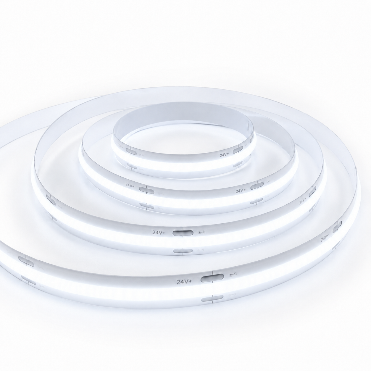 24V COB LED Strip Light Cool White 6500K – Dotless Super Bright Self Adhesive LED Tape, 1m–100m