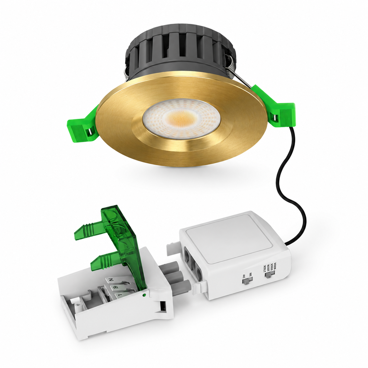 V-TAC IP65 Fire Rated LED Downlight – Dimmable Multi CCT & Wattage, Insulation Coverable, Choice of Bezels