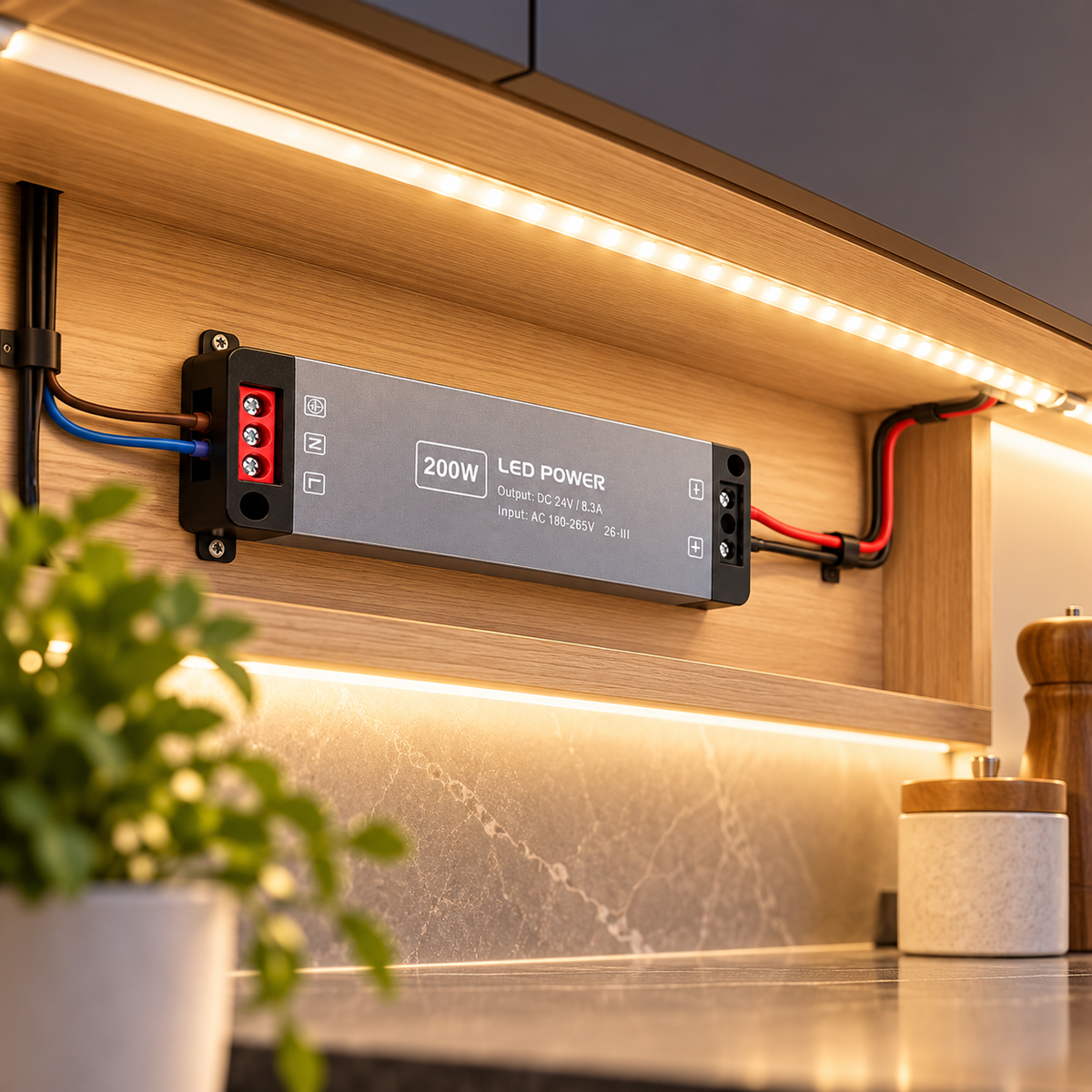 200W 24V LED Driver Power Supply – New Generation Ultra Slim LED Transformer
