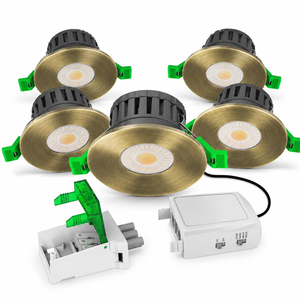 V-TAC IP65 Fire Rated LED Downlight – Dimmable Multi CCT & Wattage, Insulation Coverable, Choice of Bezels