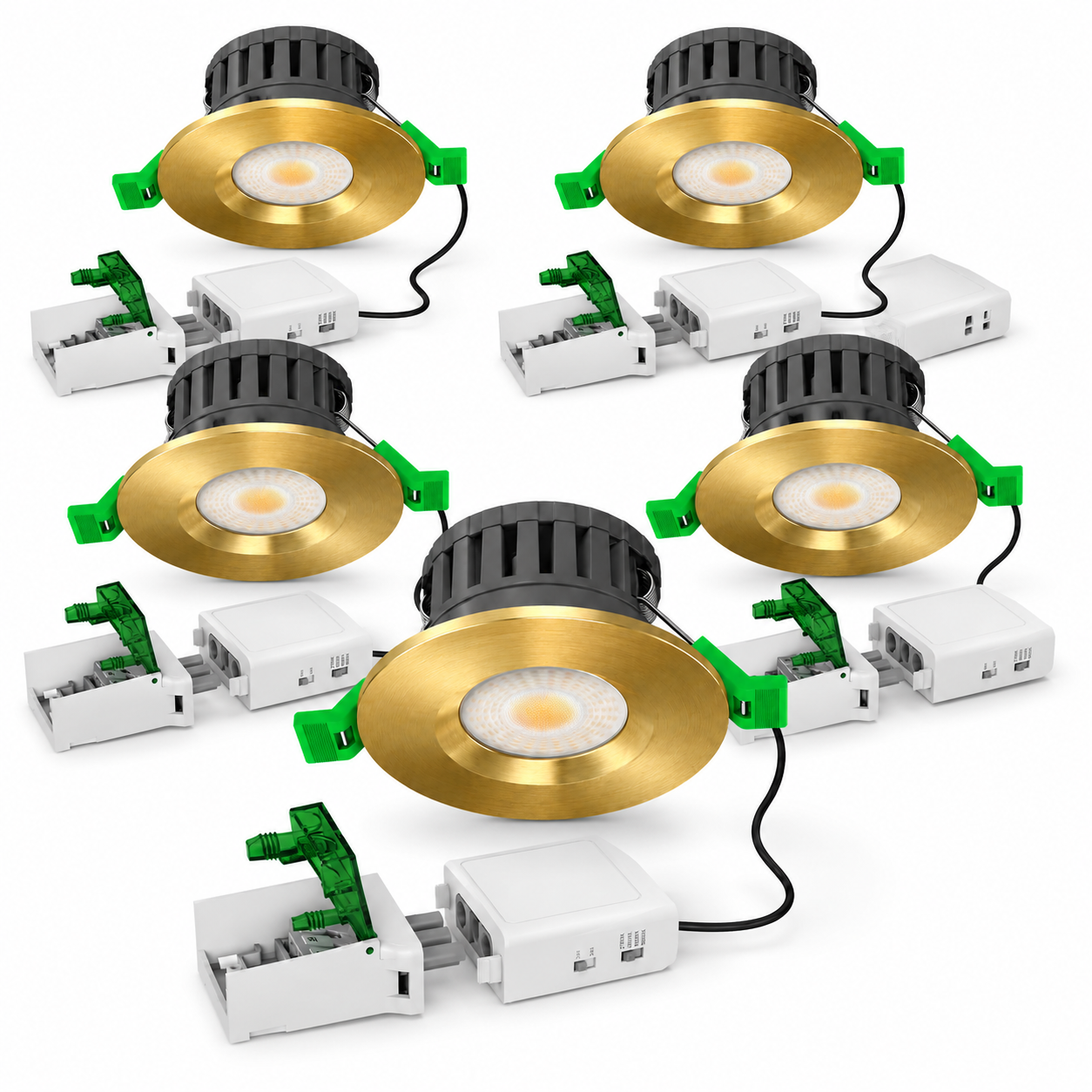 V-TAC IP65 Fire Rated LED Downlight – Dimmable Multi CCT & Wattage, Insulation Coverable, Choice of Bezels