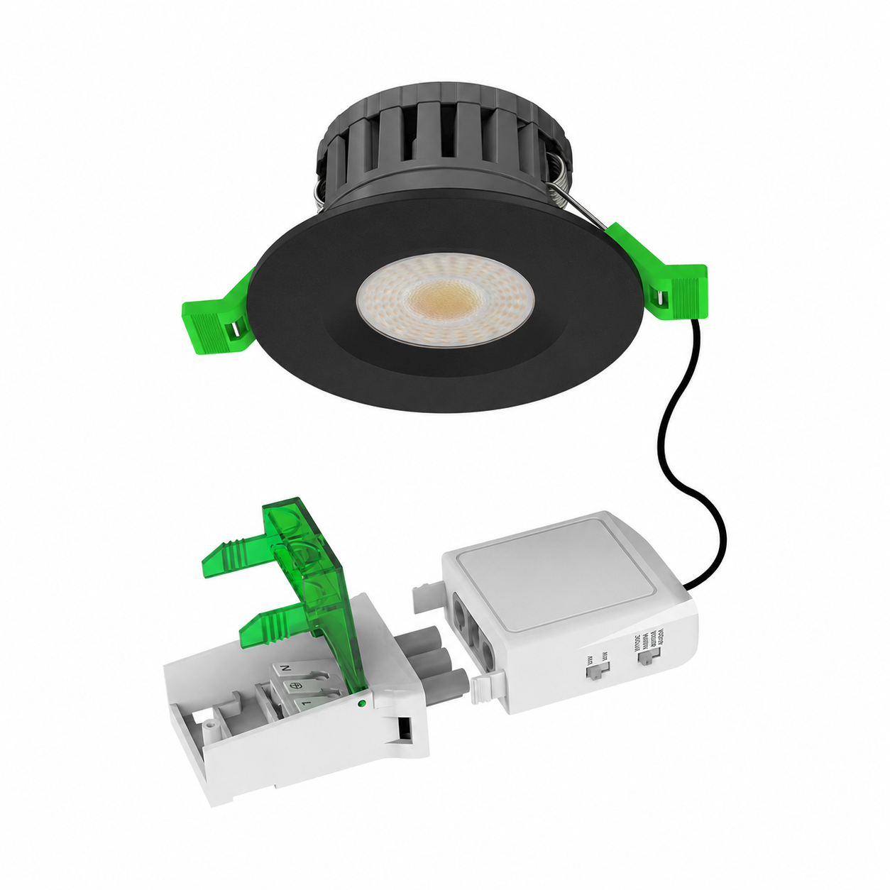 V-TAC IP65 Fire Rated LED Downlight – Dimmable Multi CCT & Wattage, Insulation Coverable, Choice of Bezels