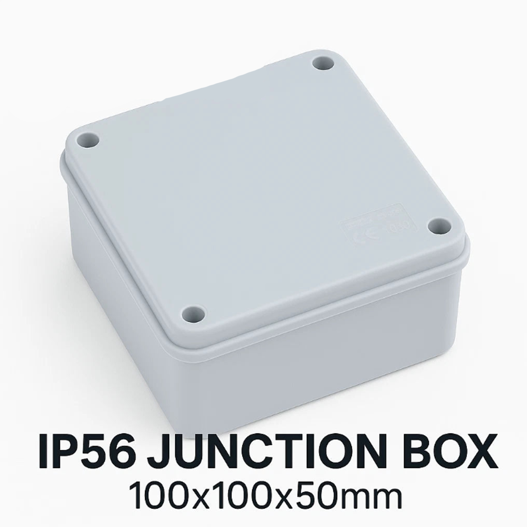 IP56 Waterproof Electrical Junction Box 100x100x50mm Outdoor Cable Enclosure