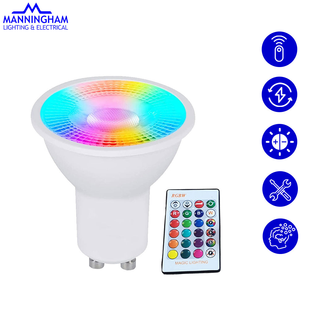 5W GU10 LED RGB RGBW Remote Control Mood Colour Changing Light Bulb