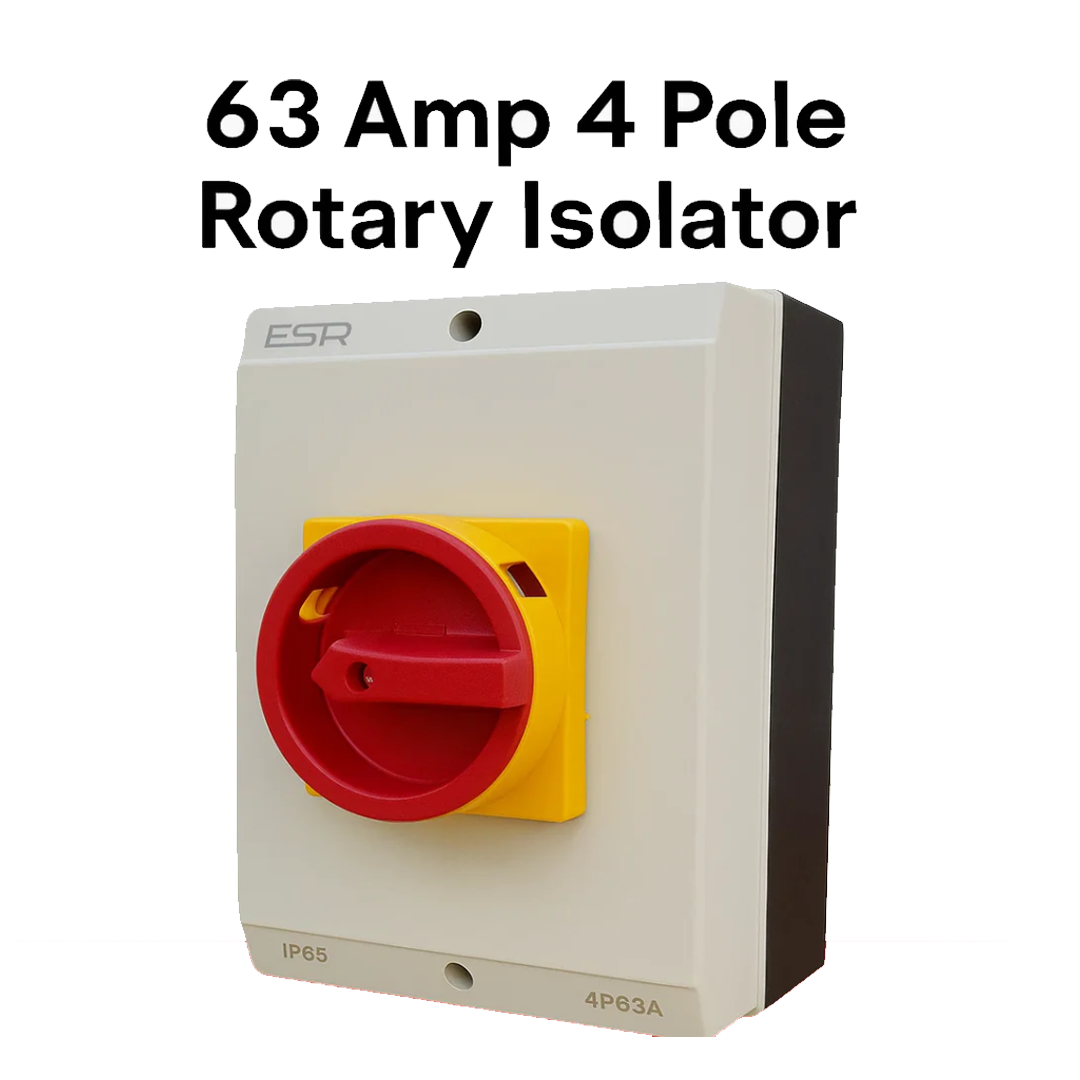 AC Large Electrical Switch Rotary 4P Isolator IP65 Enclosure 4 Pole 63Amp 63a