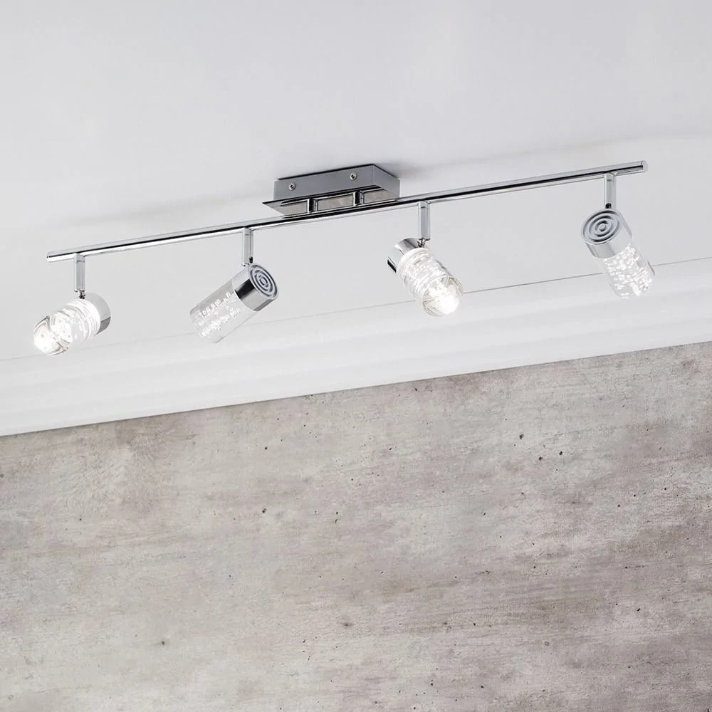 FORUM Felix Bubble 4LT Ceiling Mounted LED Bar Chrome IP44