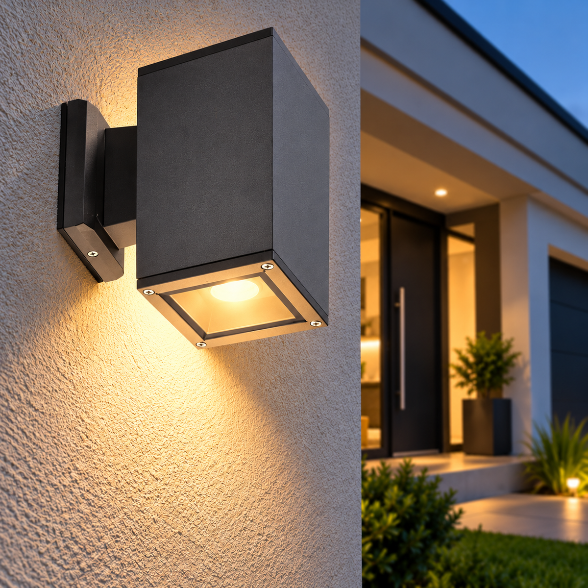 Kanlux LART E27 Outdoor Wall Light IP54 Anthracite Aluminium Lantern