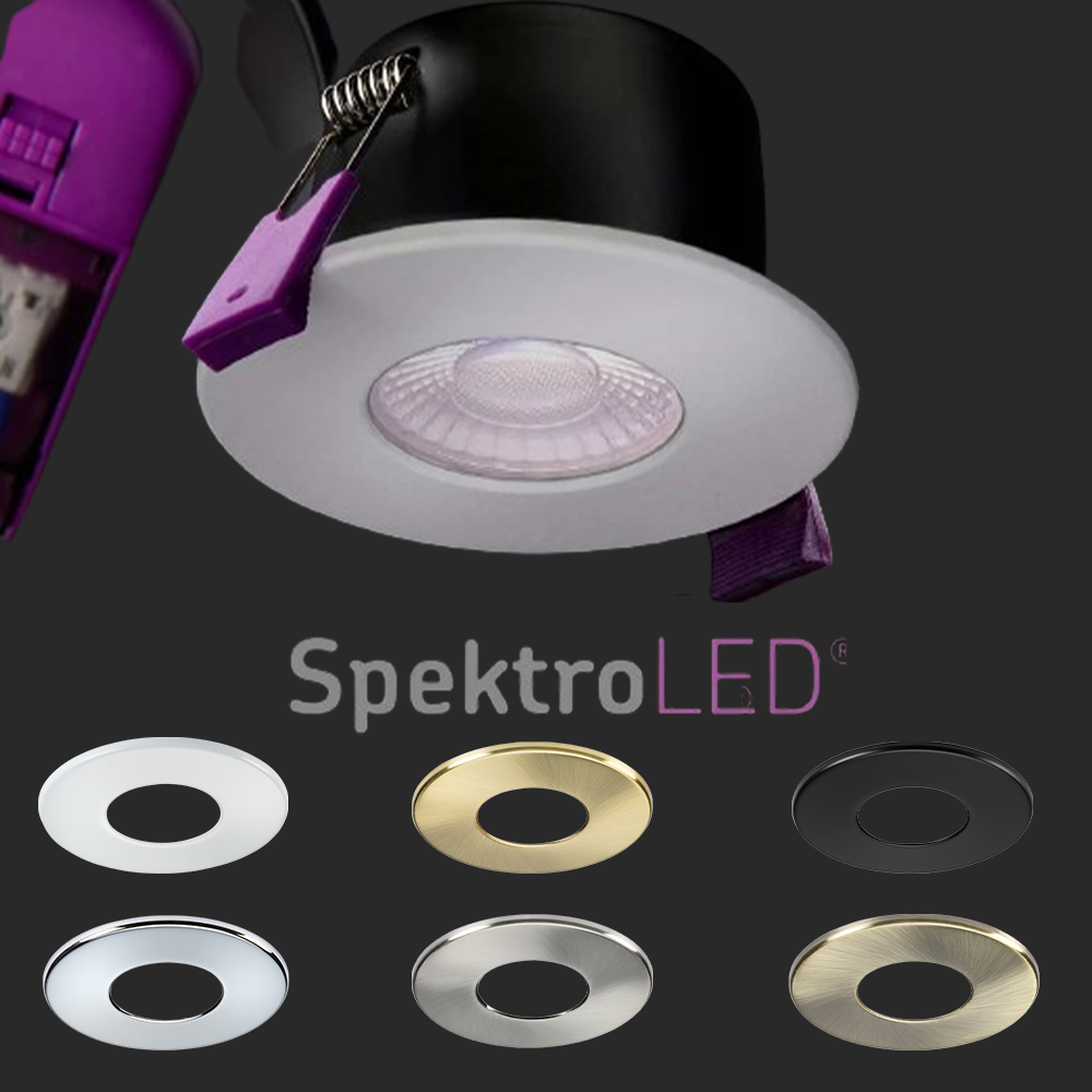 Knightsbridge SpektroLED 230V 5W, 8W LED CCT IP65 Shower Bathroom Spotlight Downlight