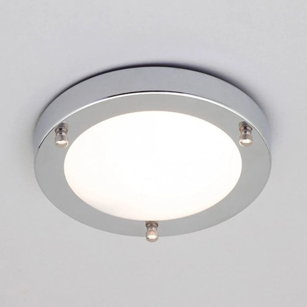 FORUM Delphi Ceiling Flush Light Chrome/Glass E14-IP44