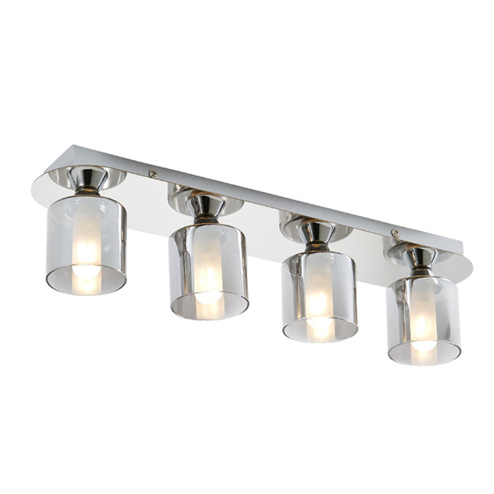 FORUM Patras 4LT Ceiling Flush Bar Light Chrome G9-IP44