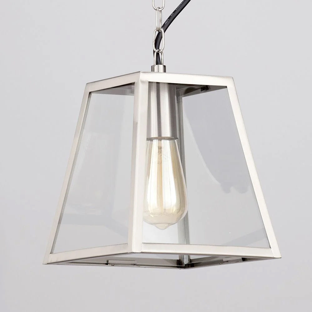 FORUM ATLAS Tapered Square Glass Ceiling Mounted Lantern Light IP20