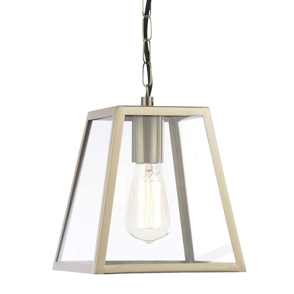 FORUM ATLAS Tapered Square Glass Ceiling Mounted Lantern Light IP20