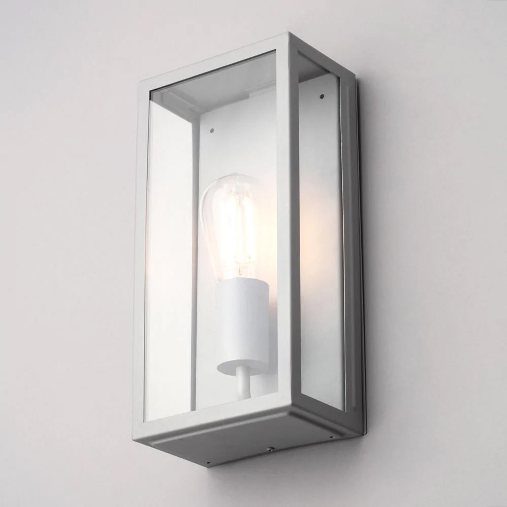 FORUM MINERVA Box Wall Mounted Lantern Light Silver E27-IP44