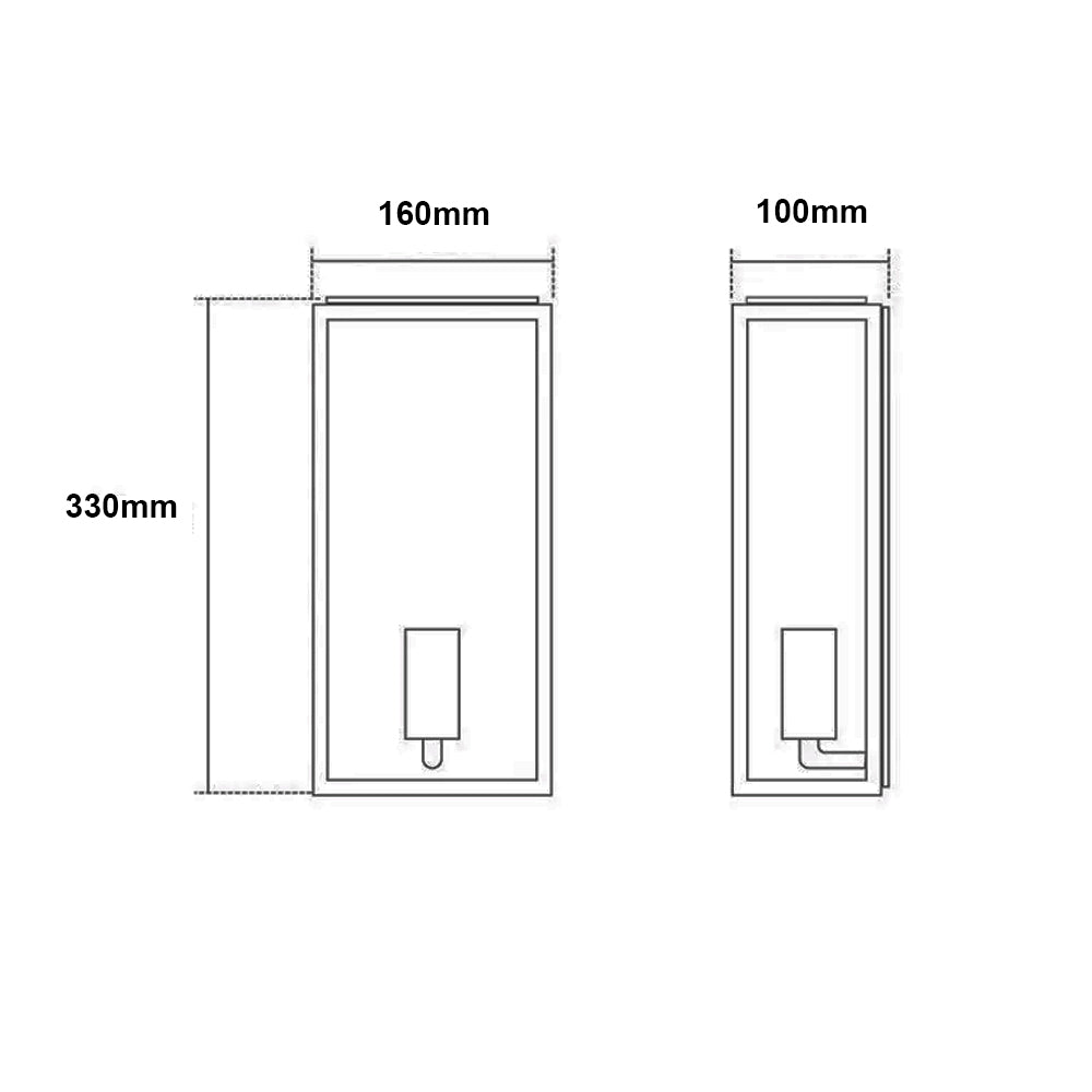 FORUM MINERVA Box Wall Mounted Lantern Light Silver E27-IP44