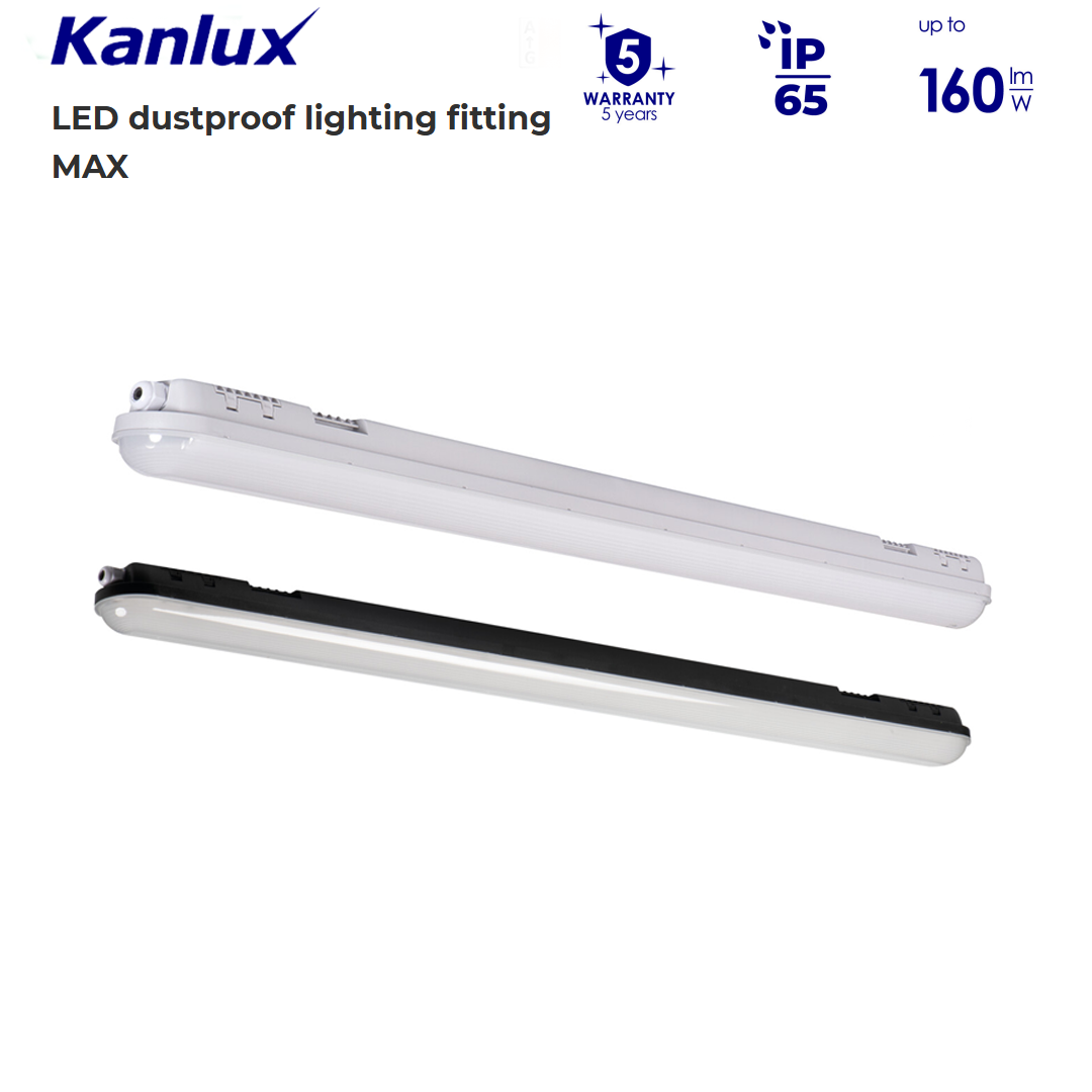 Kanlux MAH MAX LED IP65 Waterproof Batten Fitting - 19W / 38W / 48W - White 4000K