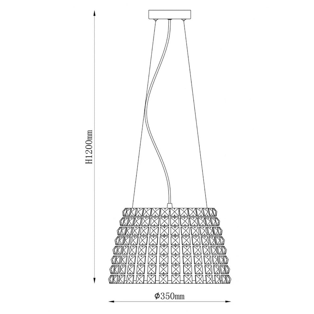 FORUM Moy 3LT Ceiling Mounted Pendant Light Chrome G9-IP44