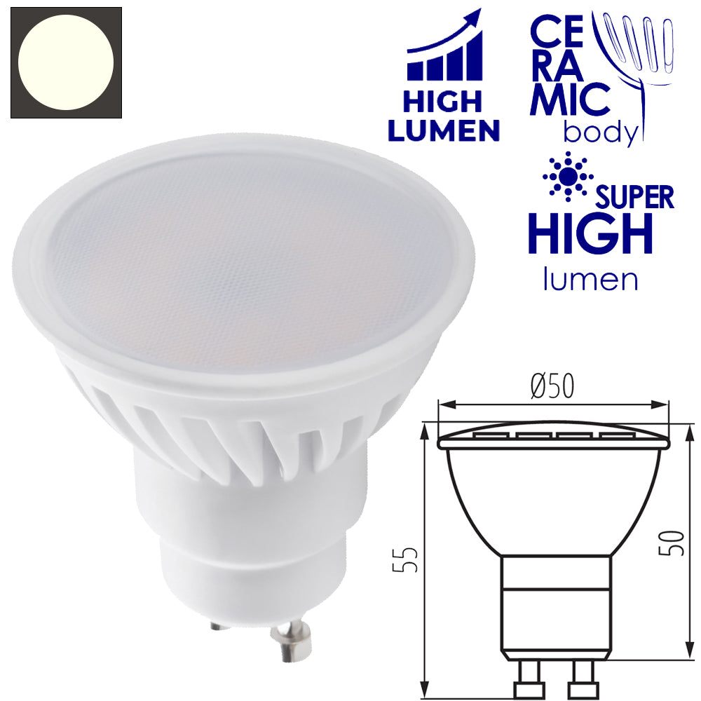 Kanlux TEDI MAXX 9W GU10 LED Light Bulb - Ceramic Body - High Lumen - Energy Efficient