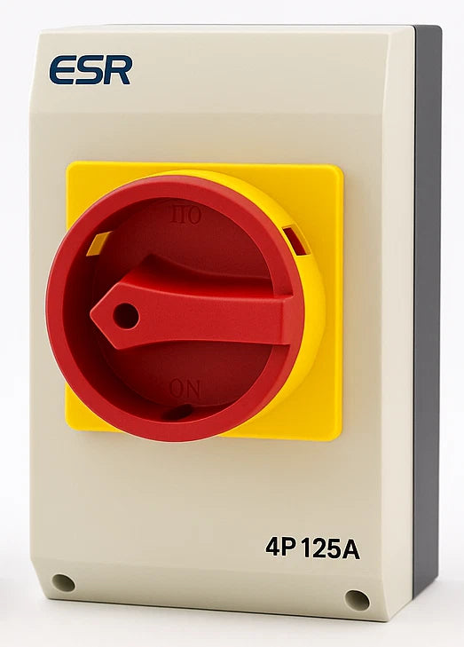 ESR IP65 Rotary Electrical Isolator Switch Disconnector – 80amp / 100amp / 125amp Industrial Grade